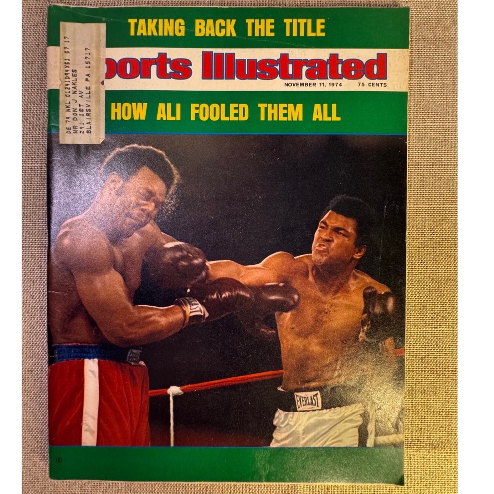 1974 Sports Illustrated Muhammad Ali George Foreman Rumble in the Jungle Nov 11